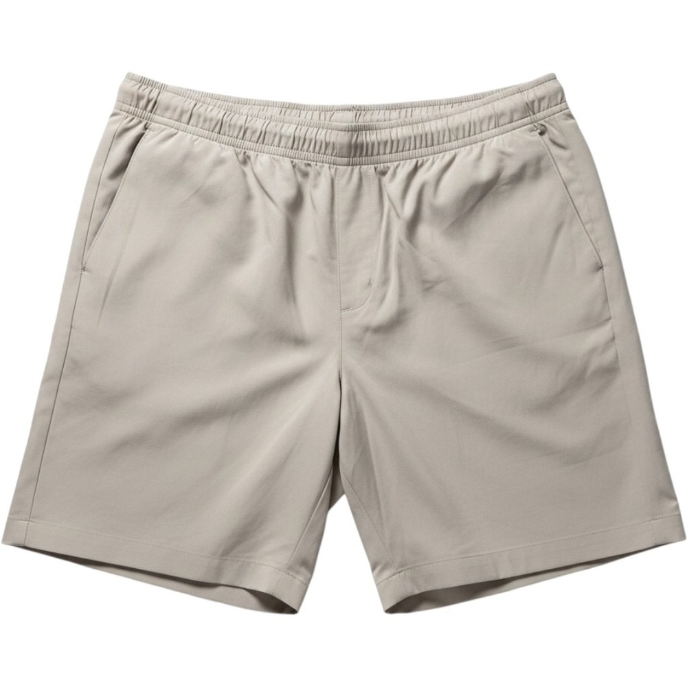 Greg Norman Golf Shorts Mens 2XL Beige Elastic Waist Stretch 9 Inseam Athletic